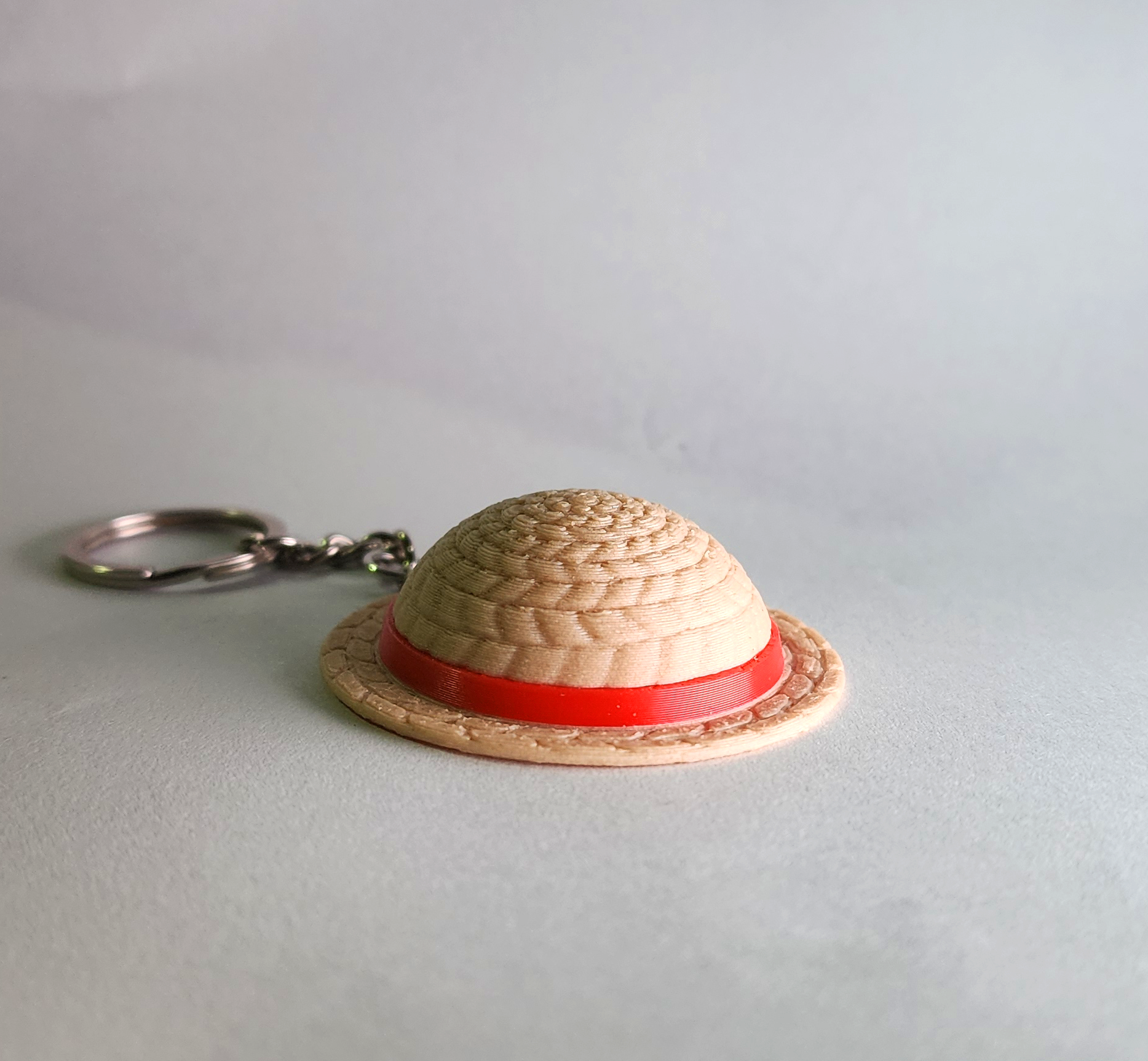 One Piece Straw Hat Keychain | Luffy Anime Key Ring & Bag Accessory