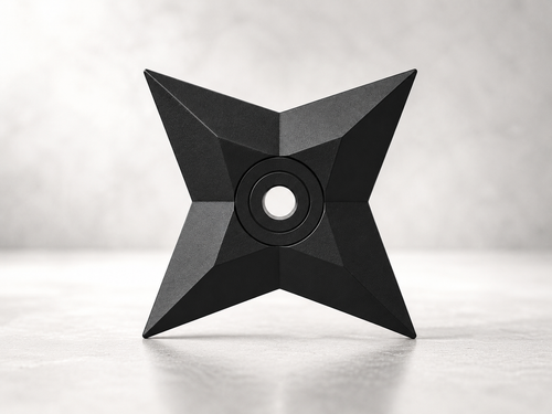 Anime Naruto Shuriken Fidget Spinner - 3D Printed Ninja Weapon Cosplay Prop & EDC Stress Relief Toy