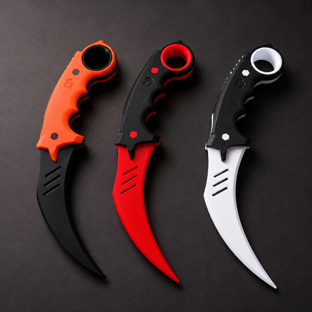 Full Tang Fidget Karambit | Rotating Gaming Desk Toy (Non-Sharp)