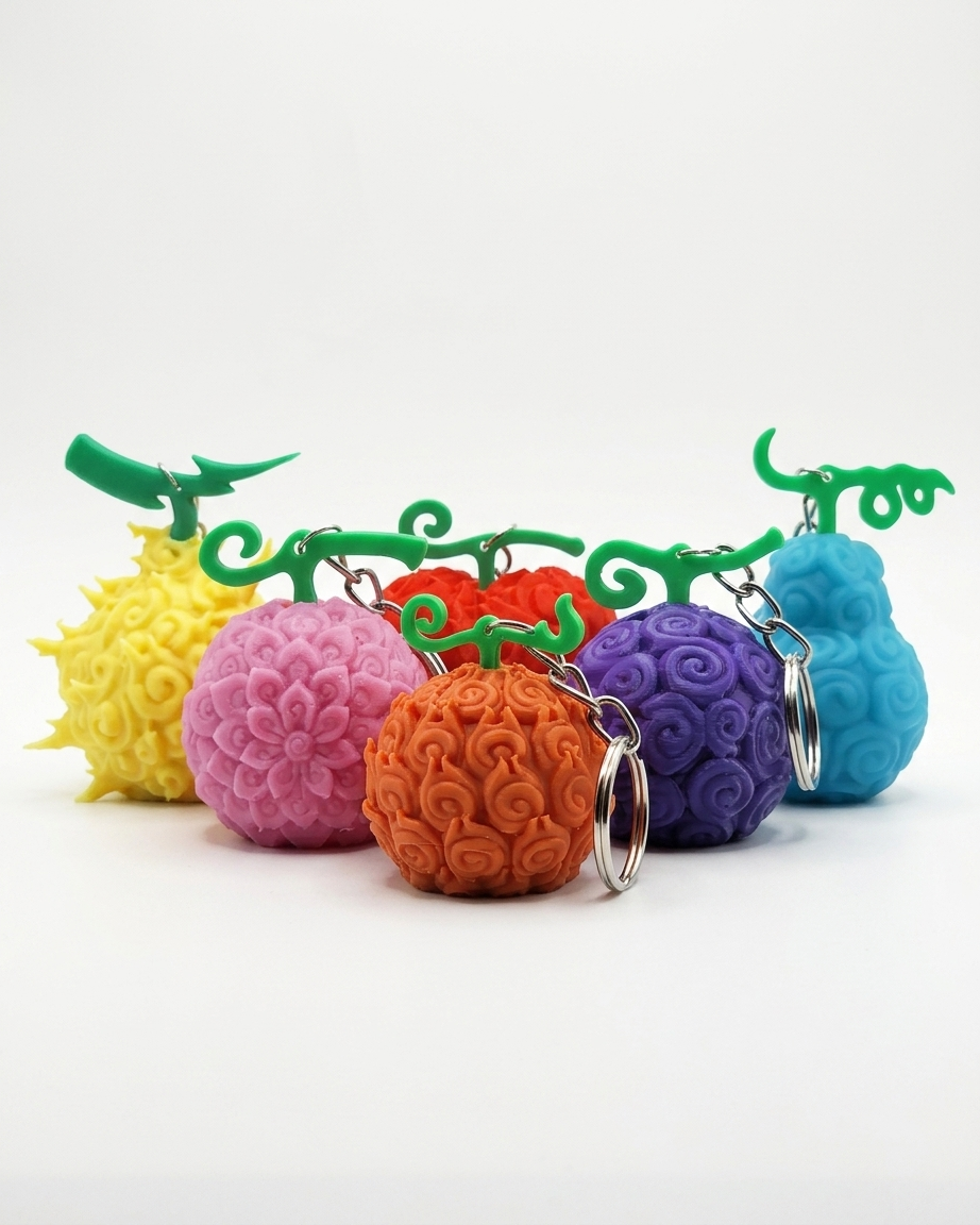 One Piece Devil Fruit Keychain | 3D Printed Anime Keyring | Luffy, Mera Mera, Ope Ope & More | Collectible Gift